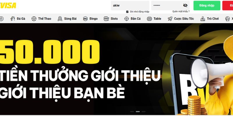 Các bước đăng nhập Betvisa chi tiết